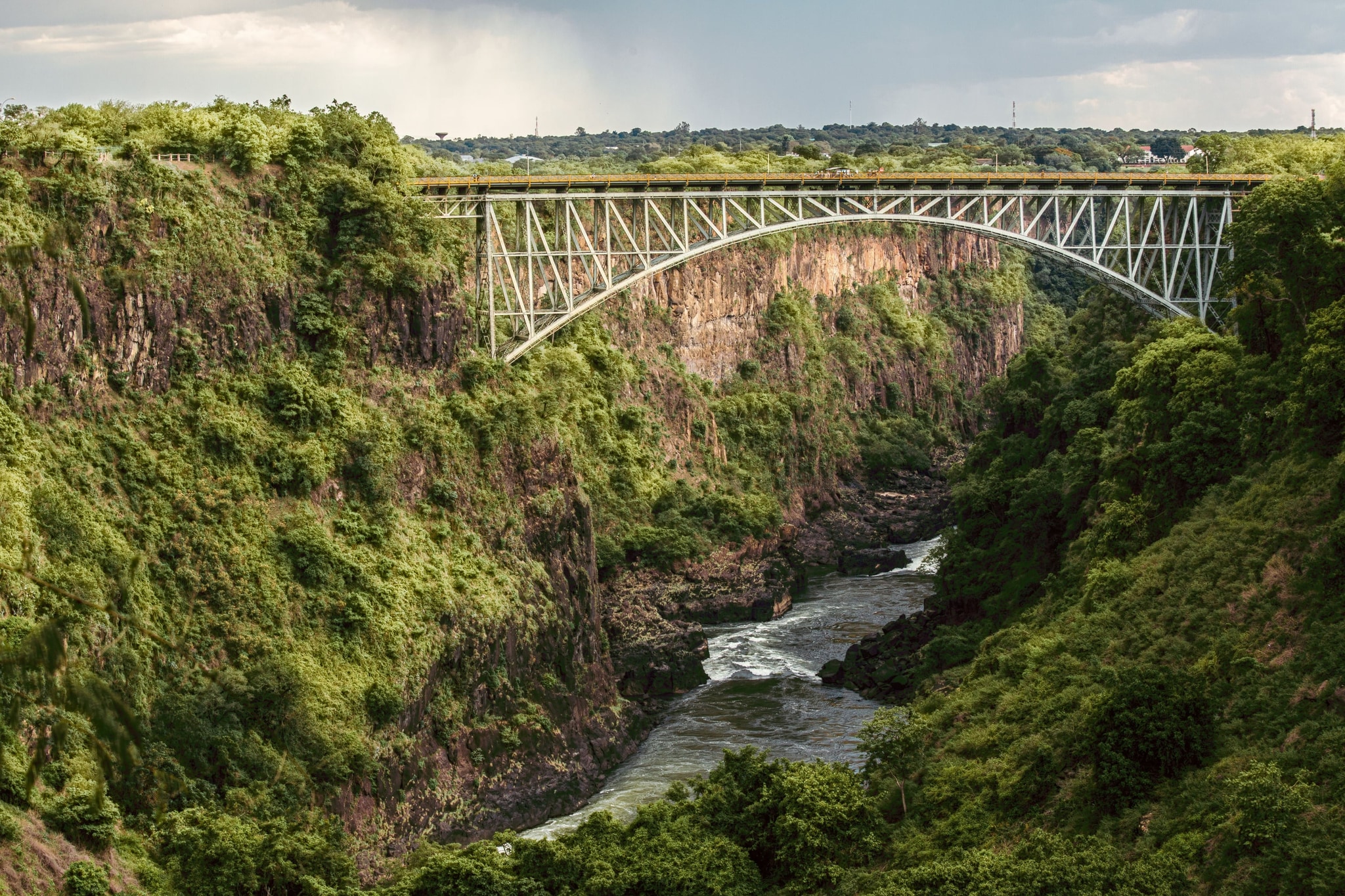The Victoria Falls Bridge — the region’s oldest road and rail crossing.